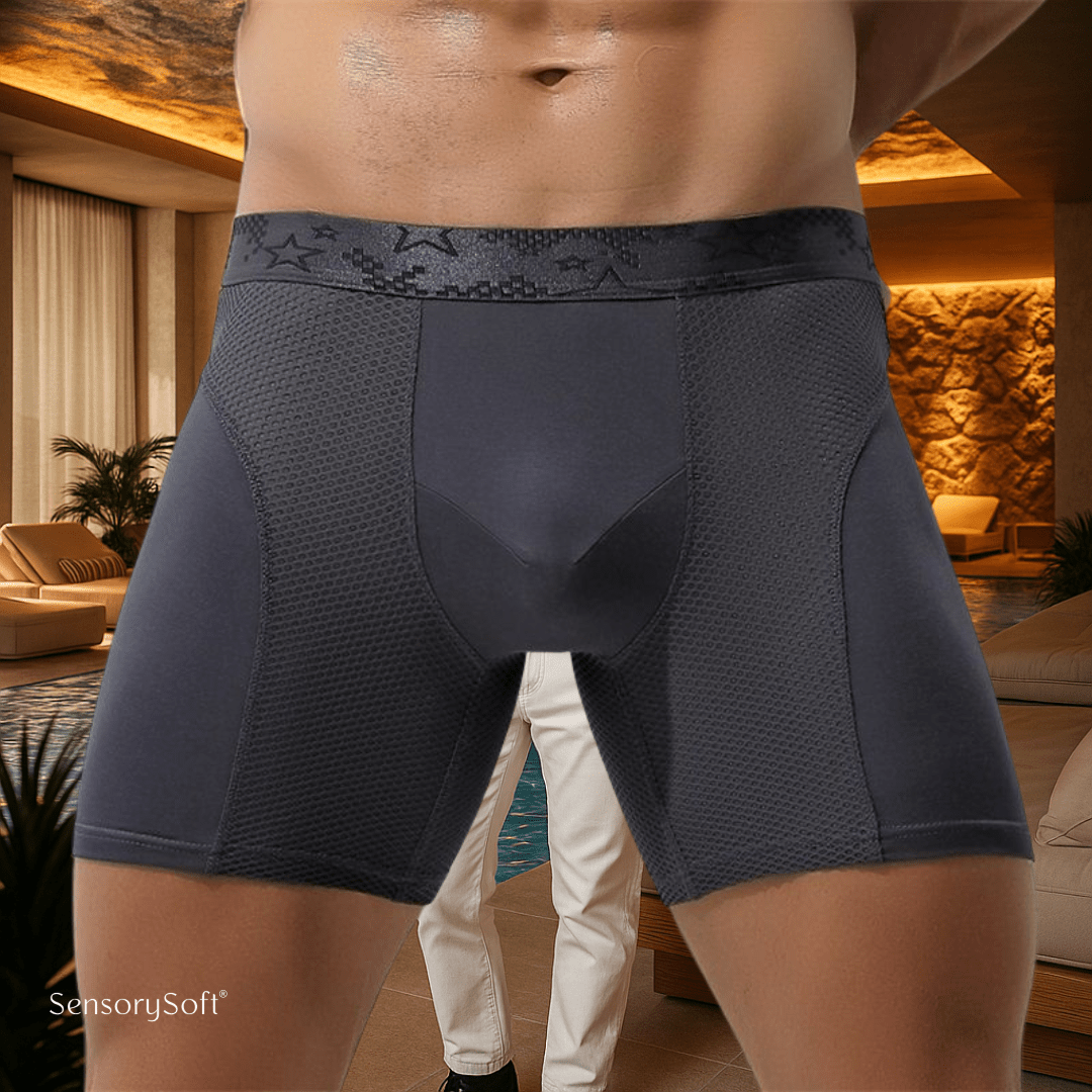 Men's Lengthened Modal Anti - Abrasion Sports Boxers - SensorySoft
