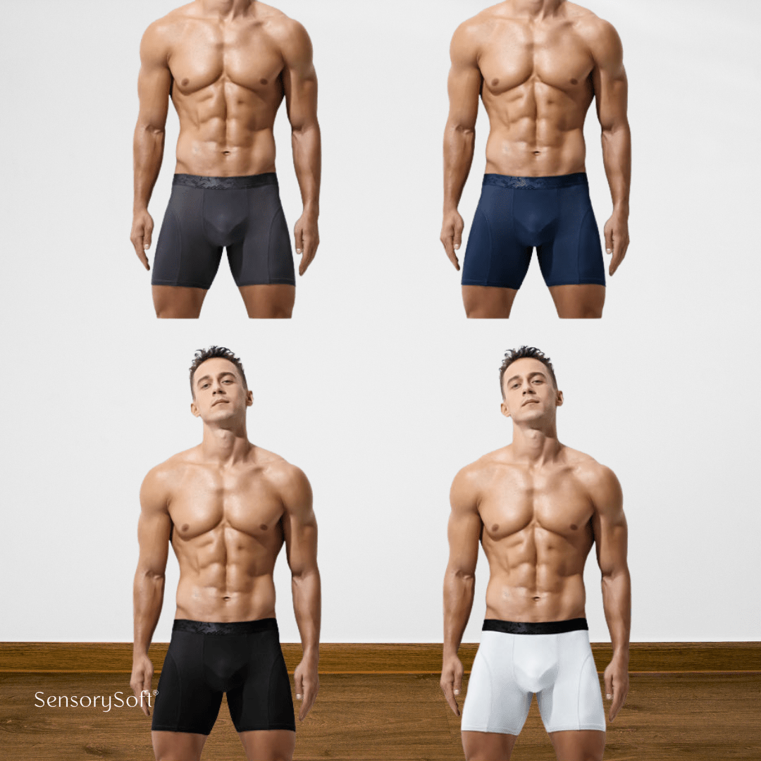 Men's Lengthened Modal Anti - Abrasion Sports Boxers - SensorySoft