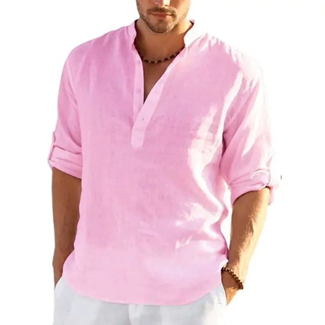 Men's Linen Long Sleeve Shirt - SensorySoft