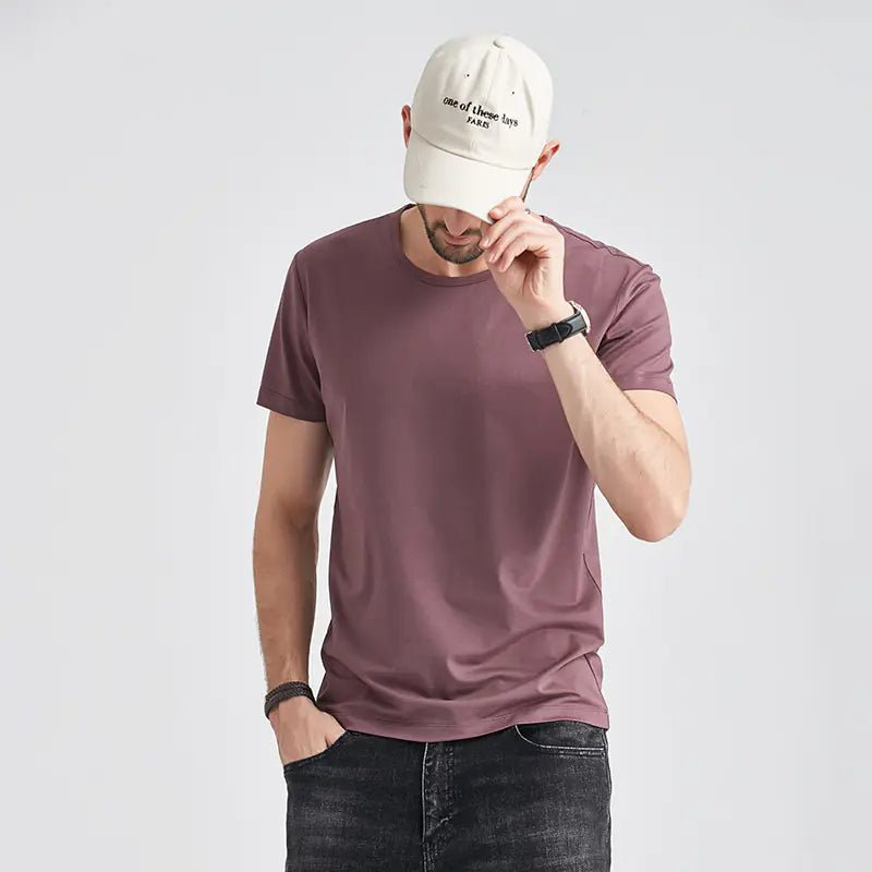 Men's Modal Short Sleeve T-Shirt - Summer Slim Fit - SensorySoft