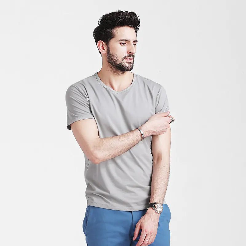 Men's Modal Short Sleeve T-Shirt - Summer Slim Fit - SensorySoft