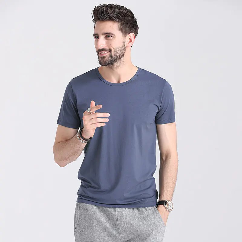 Men's Modal Short Sleeve T-Shirt - Summer Slim Fit - SensorySoft