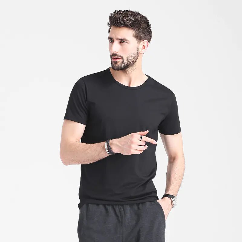 Men's Modal Short Sleeve T-Shirt - Summer Slim Fit - SensorySoft