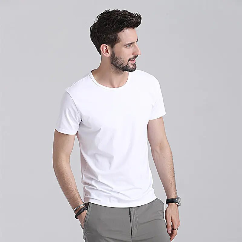 Men's Modal Short Sleeve T-Shirt - Summer Slim Fit - SensorySoft