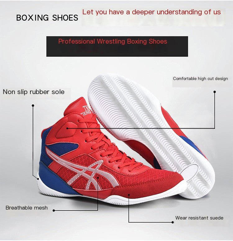 Men's Professional Wrestling and Boxing Training Shoes - SensorySoft