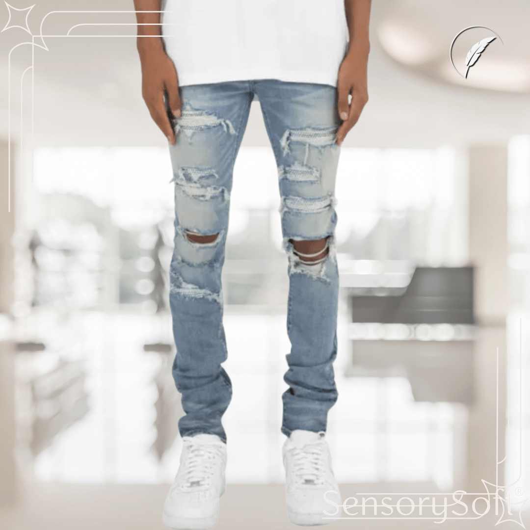 Men's Slim Stretch Jeans – Stylish, Flexible and Comfortable Fit - SensorySoft