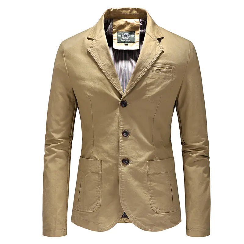 Men's Solid Color Single Breasted Jacket - SensorySoft