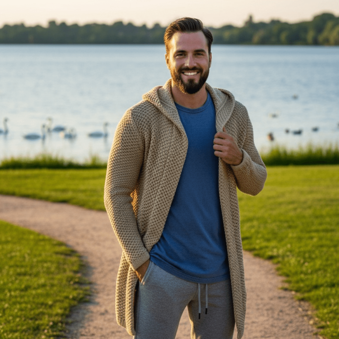 Men's Sweater Cardigan - SensorySoftShop