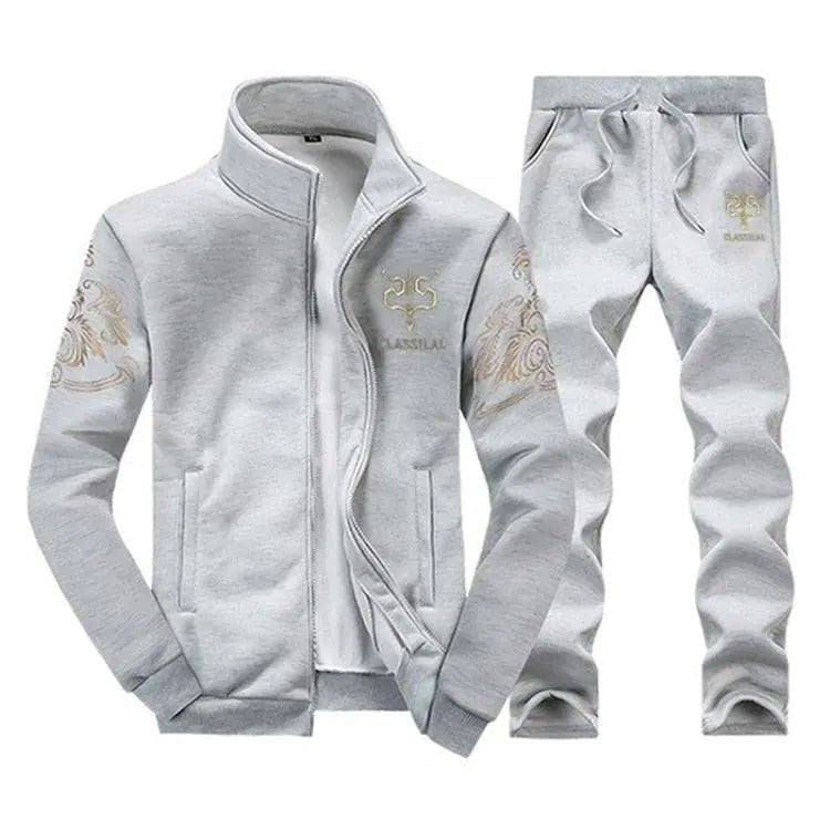 Men's Zipper Sweat Suit Set - SensorySoftShop