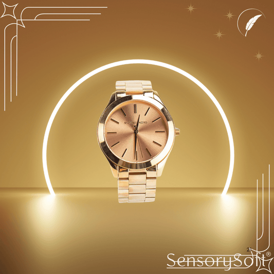 Michael Kors (MK3197) Slim Runway Mono Rose Gold - Toned Stainless Steel Watch - SensorySoft