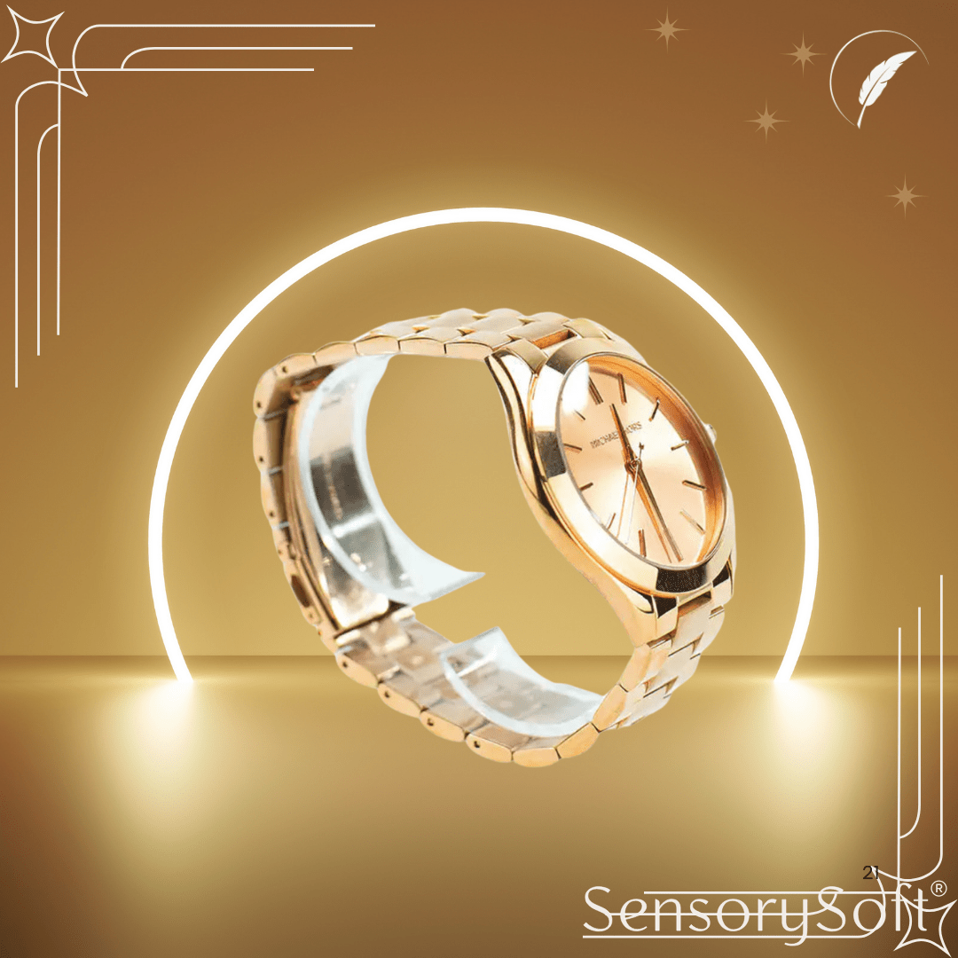 Michael Kors (MK3197) Slim Runway Mono Rose Gold - Toned Stainless Steel Watch - SensorySoft