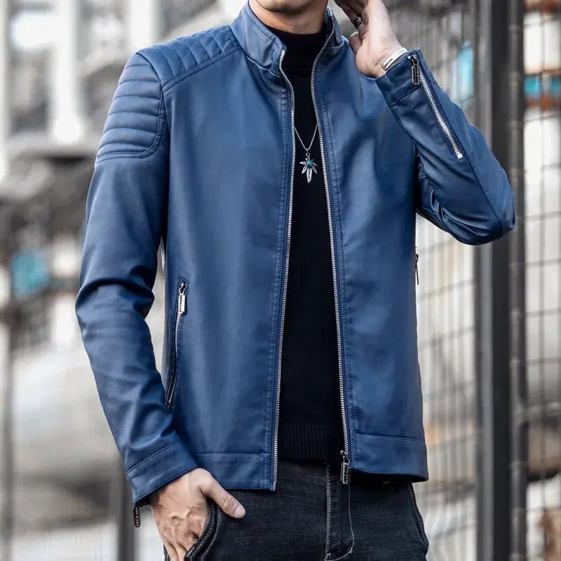 Motorcycle Leather Jacket Men - SensorySoft