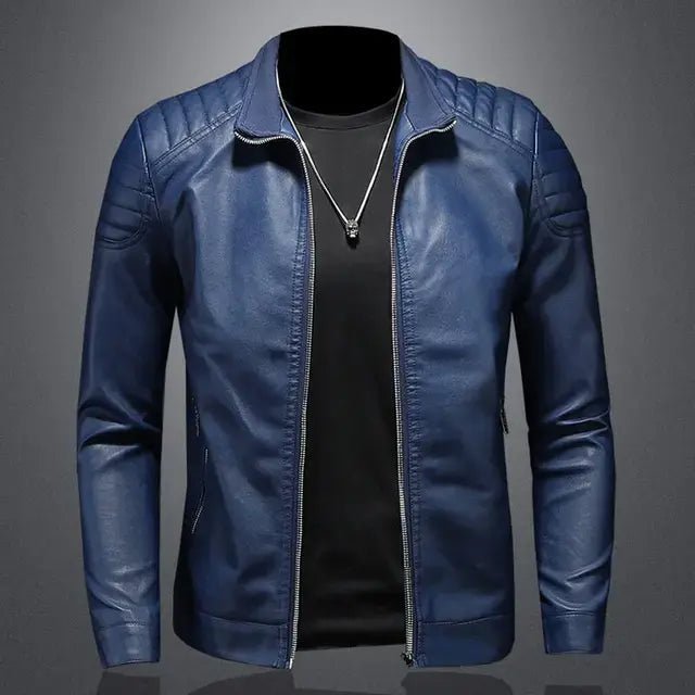 Motorcycle Leather Jacket Men - SensorySoft