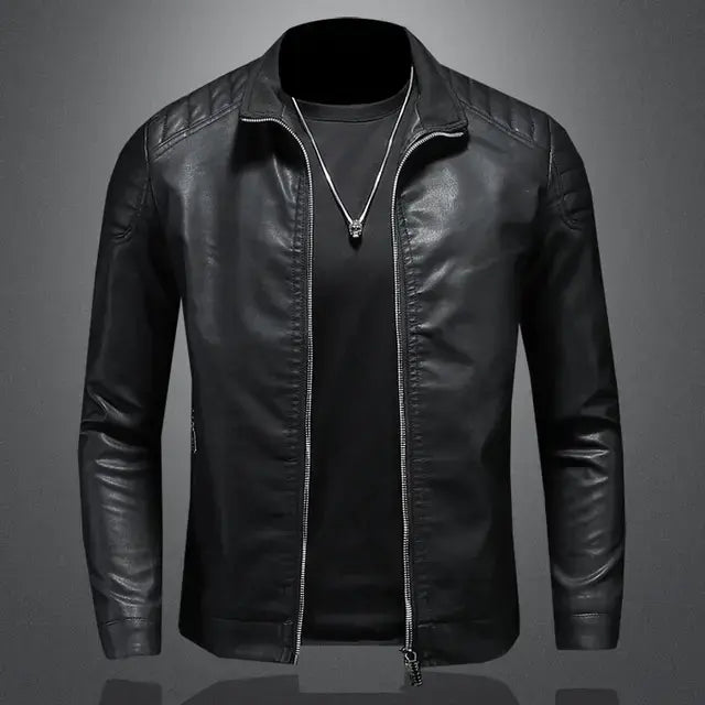 Motorcycle Leather Jacket Men - SensorySoft