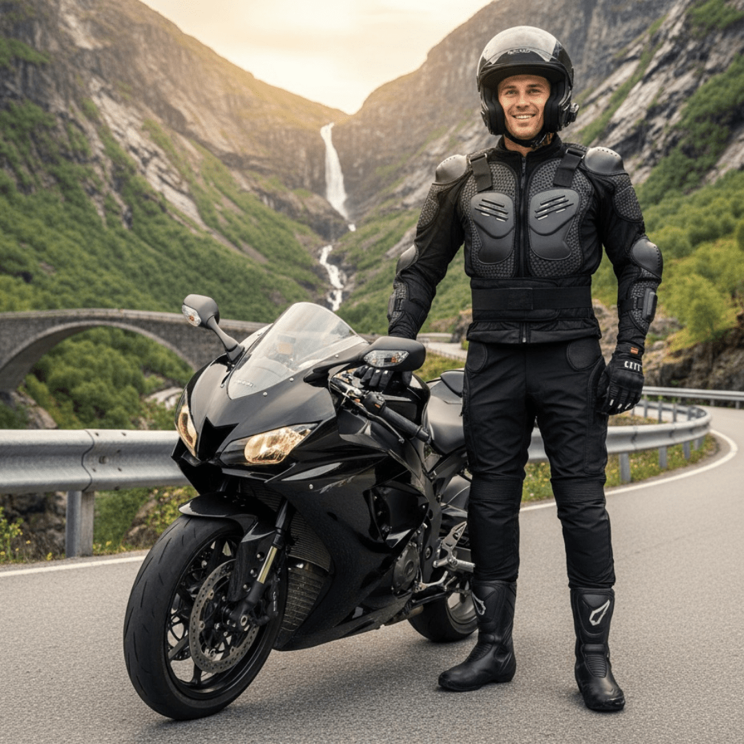 Motorcycle Riding Armor Jacket for Fall Protection - SensorySoftShop