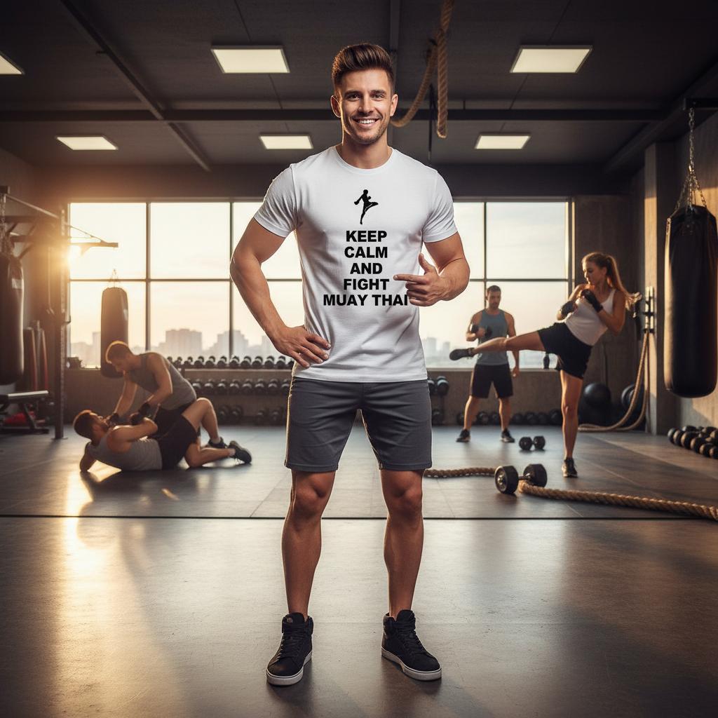 Muay Thai MMA Training T-Shirts for Men and Women - 5 WHITE - SensorySoftShop