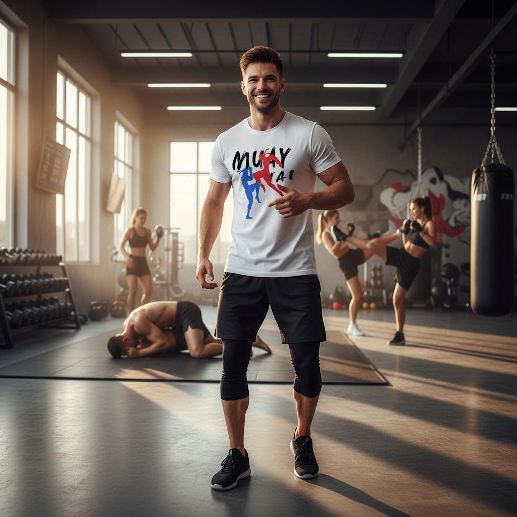 Muay Thai MMA Training T-Shirts for Men and Womn - 1 WHITE - SensorySoftShop