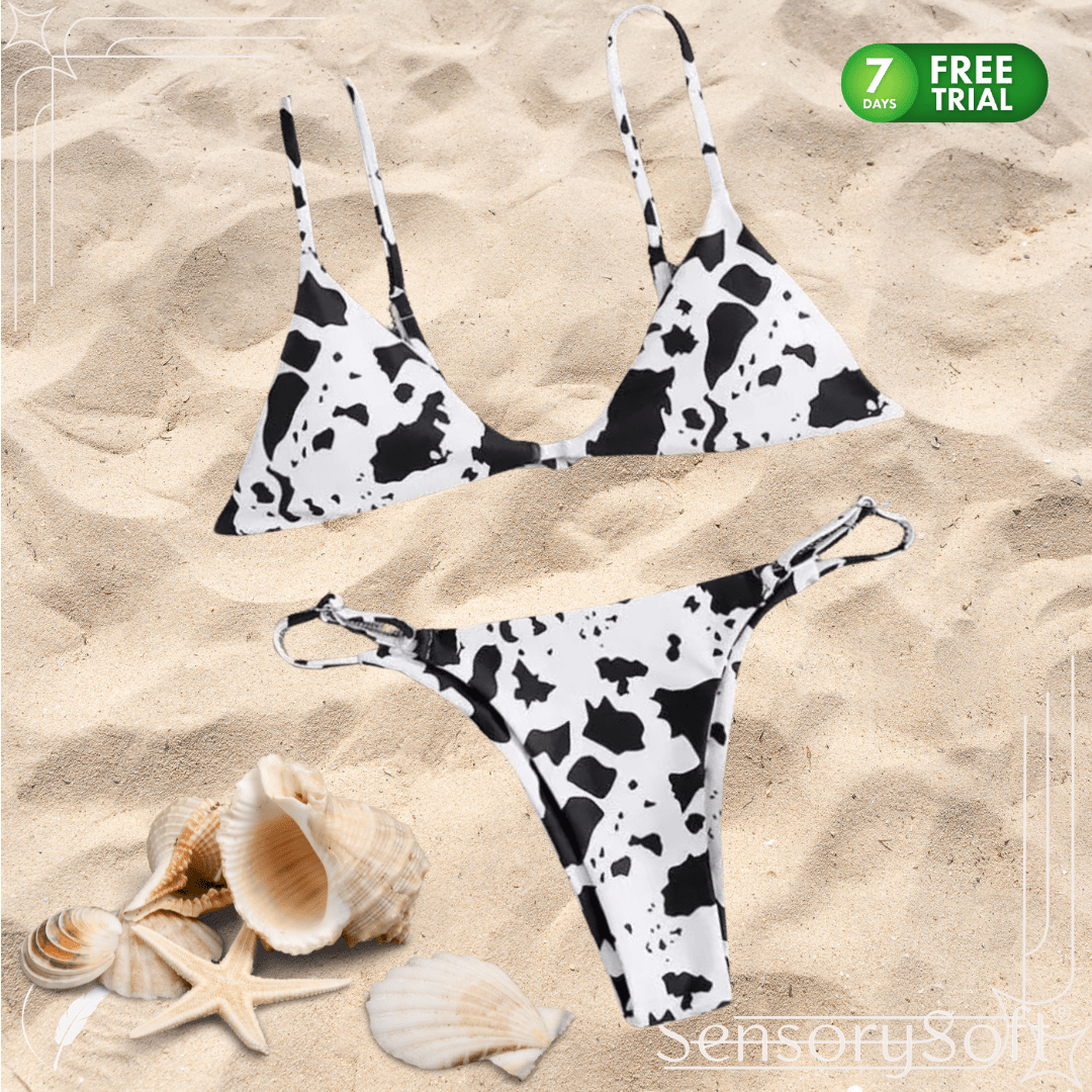 New Cow Print Swimsuit Women - SensorySoft