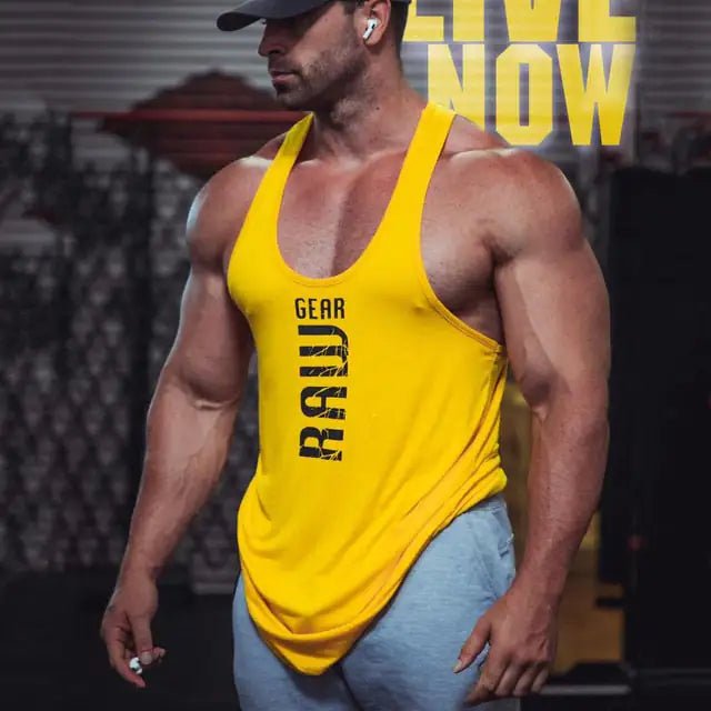 New Men's Sleeveless Cotton Gym Tank Tops - SensorySoft