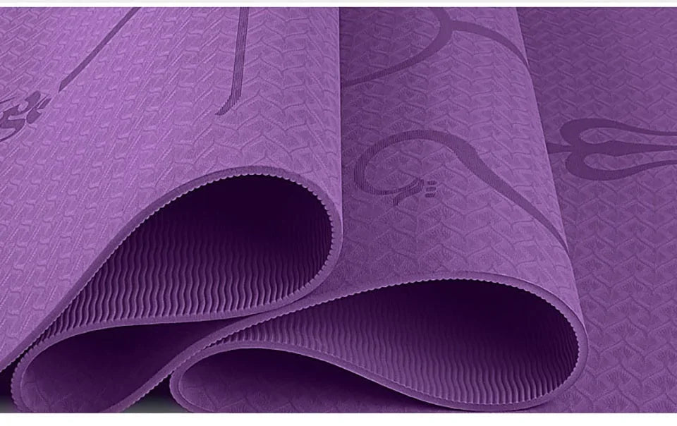 Non - Slip Yoga Mat With Position Line - SensorySoft