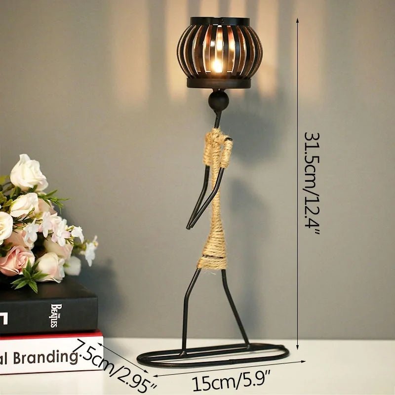 Nordic Metal Abstract Character Candle Holder - SensorySoft