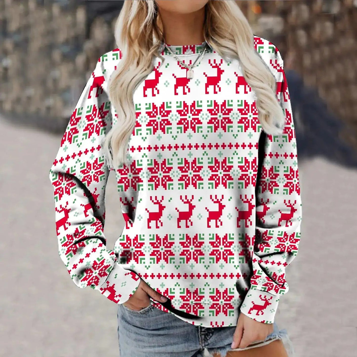 Pattern Christmas Sweater Pajama - SensorySoftShop