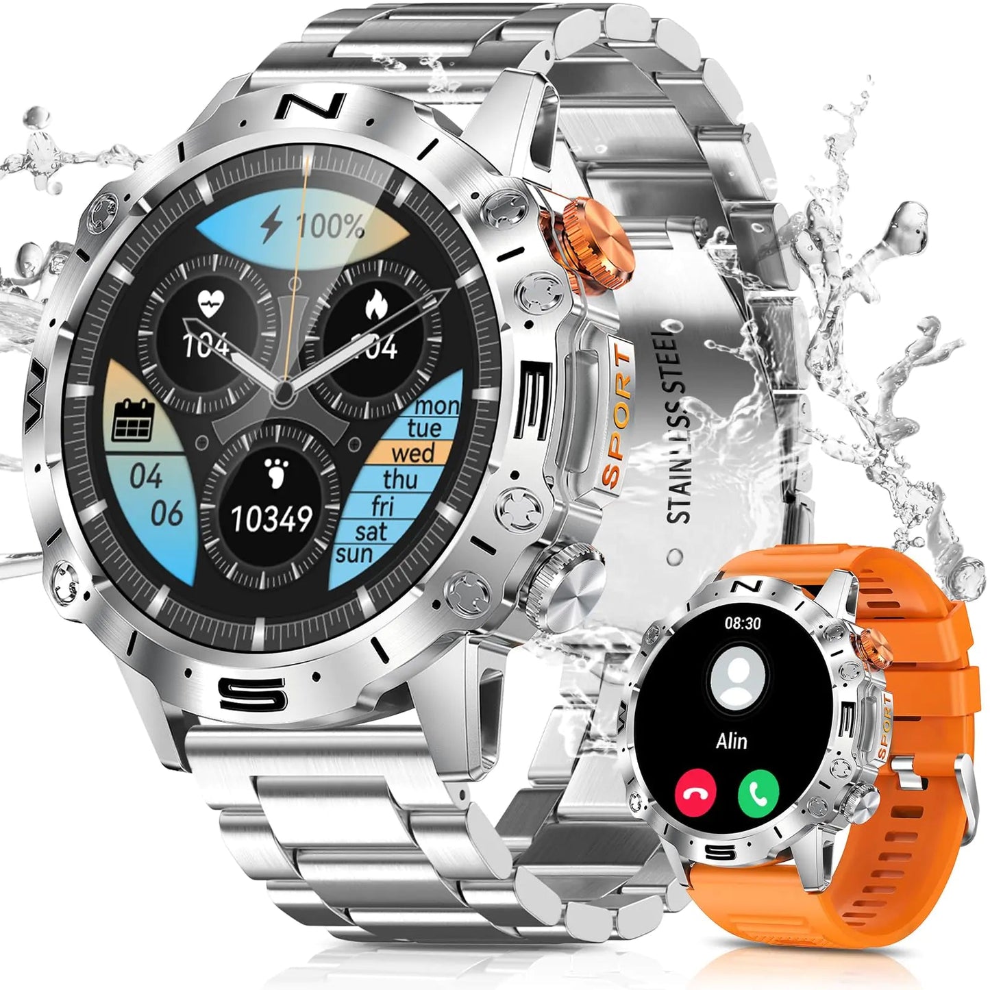 PODOEIL Military Smart Watches for Men - SensorySoft