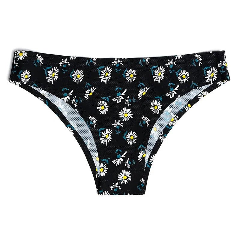 Print Mesh Breathable Seamless Panties Underwear Thongs - SensorySoftShop