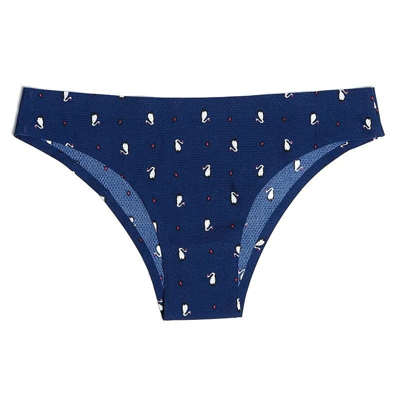 Print Mesh Breathable Seamless Panties Underwear Thongs - SensorySoftShop
