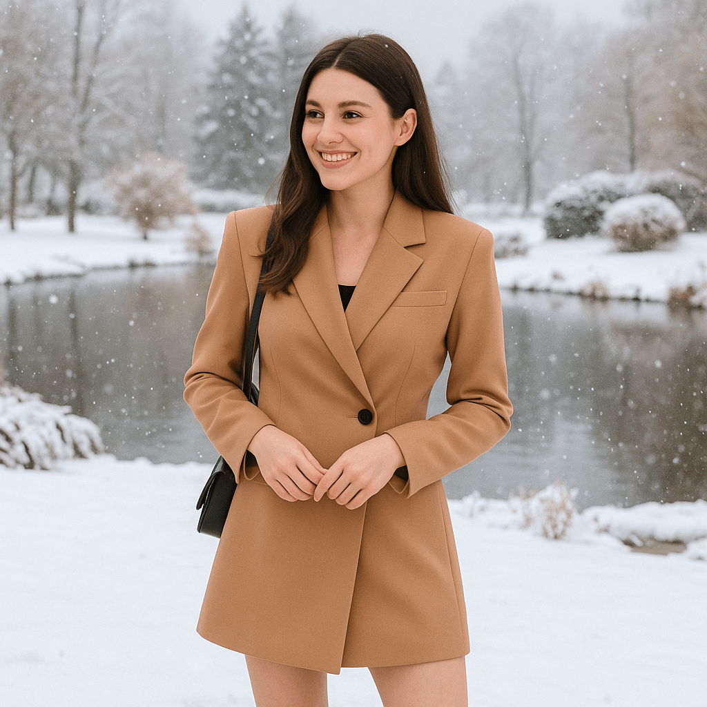 Professional Long Sleeve Lapel Suit Dress - SensorySoft