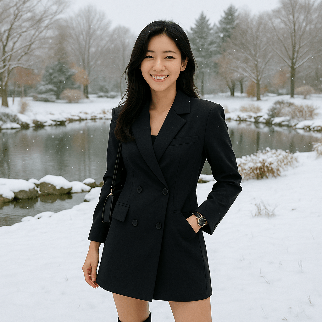 Professional Long Sleeve Lapel Suit Dress - SensorySoft