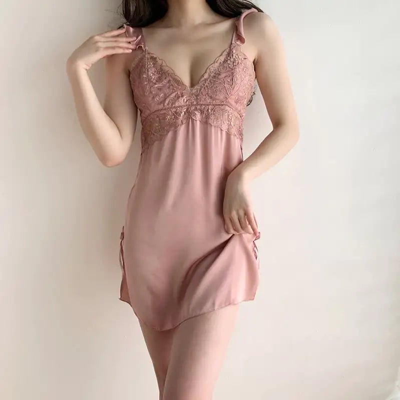Pure Color Women's Pajamas with Suspenders - SensorySoft