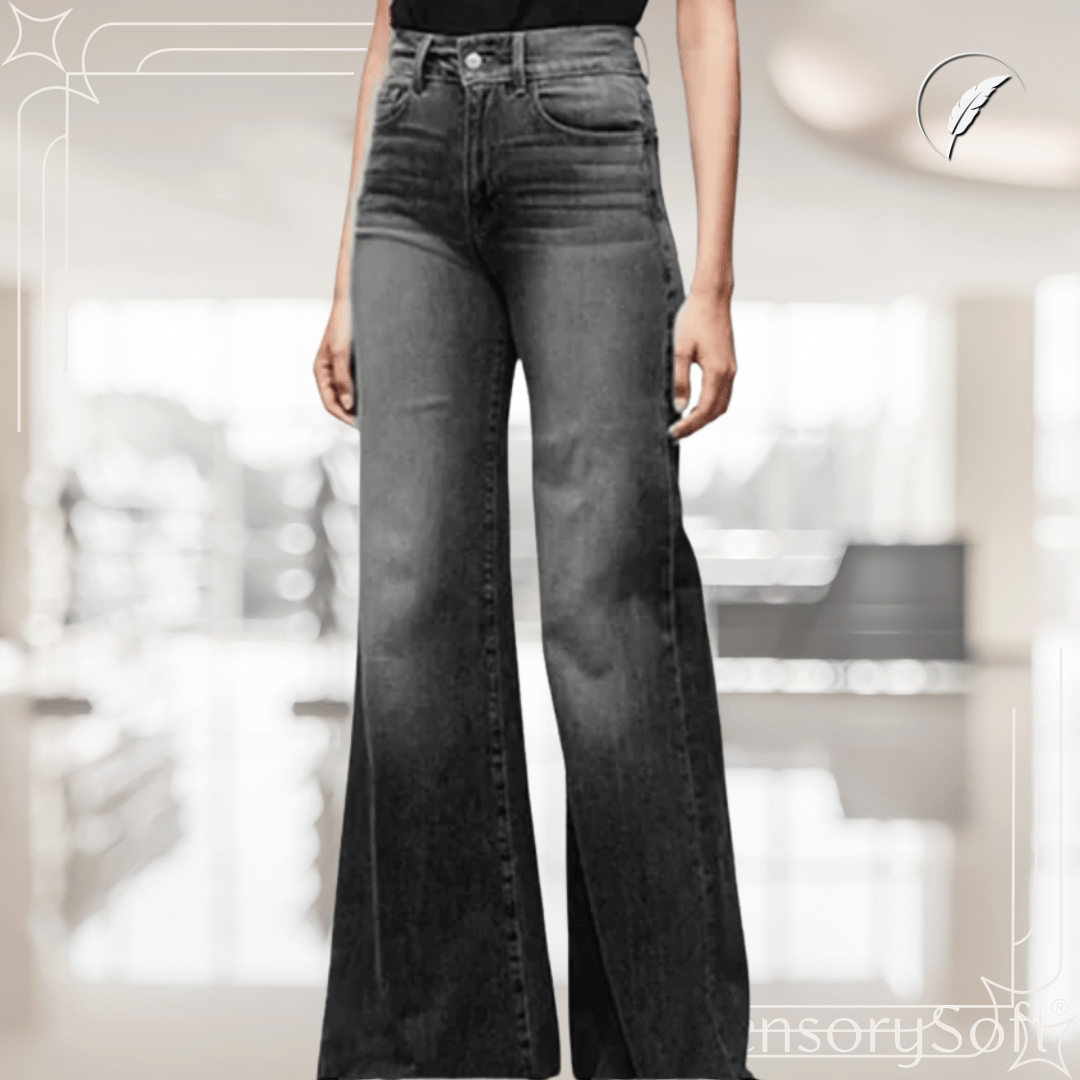 Retro Flow Wide - Leg Denim Jeans - SensorySoft