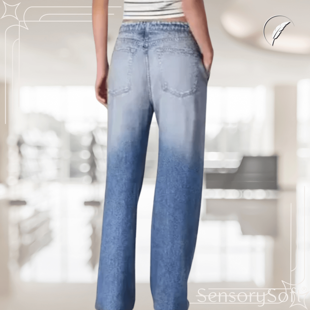 Retro Flow Wide - Leg Denim Jeans - SensorySoft