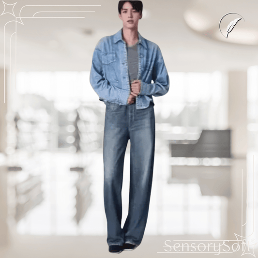 Retro Flow Wide - Leg Denim Jeans - SensorySoft