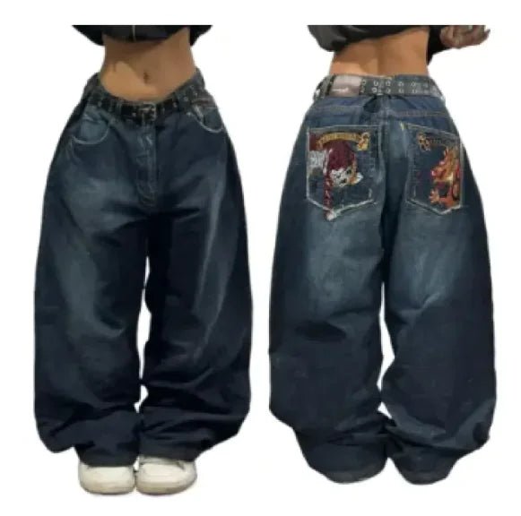 RetroWave™ American Vintage Washed - Out Wide - Leg Jeans - SensorySoft