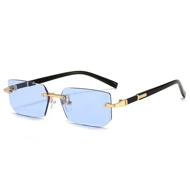 Rimless Sunglasses Rectangle Fashion - SensorySoft