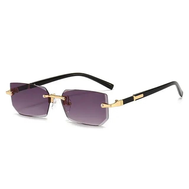 Rimless Sunglasses Rectangle Fashion - SensorySoft