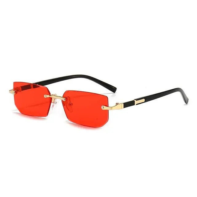 Rimless Sunglasses Rectangle Fashion - SensorySoft