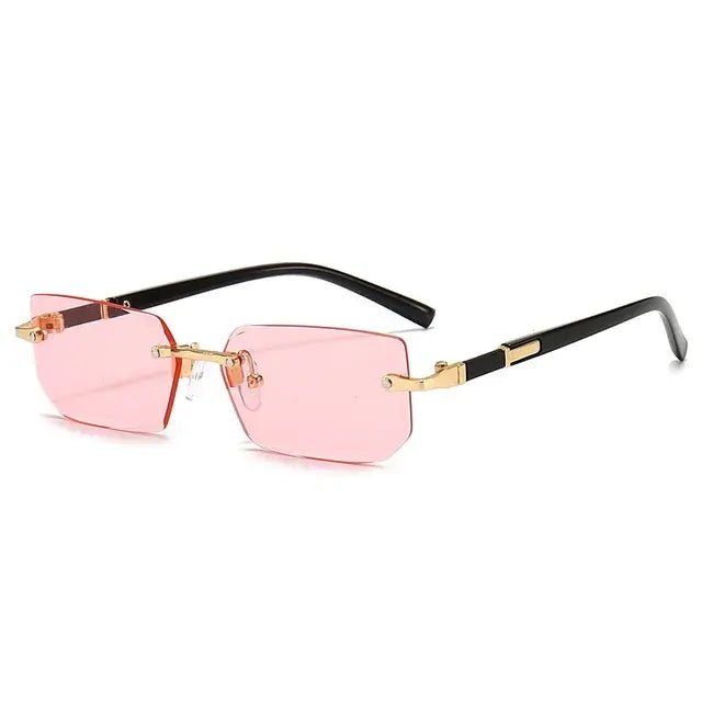 Rimless Sunglasses Rectangle Fashion - SensorySoft