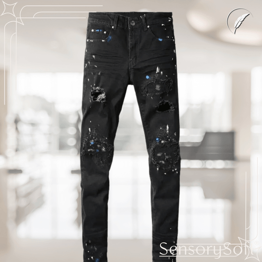 Ripped Painted Jeans – Bold, Edgy, and Unforgettable. - SensorySoft