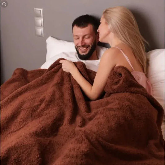 Romantic Couple Winter Blanket - SensorySoftShop