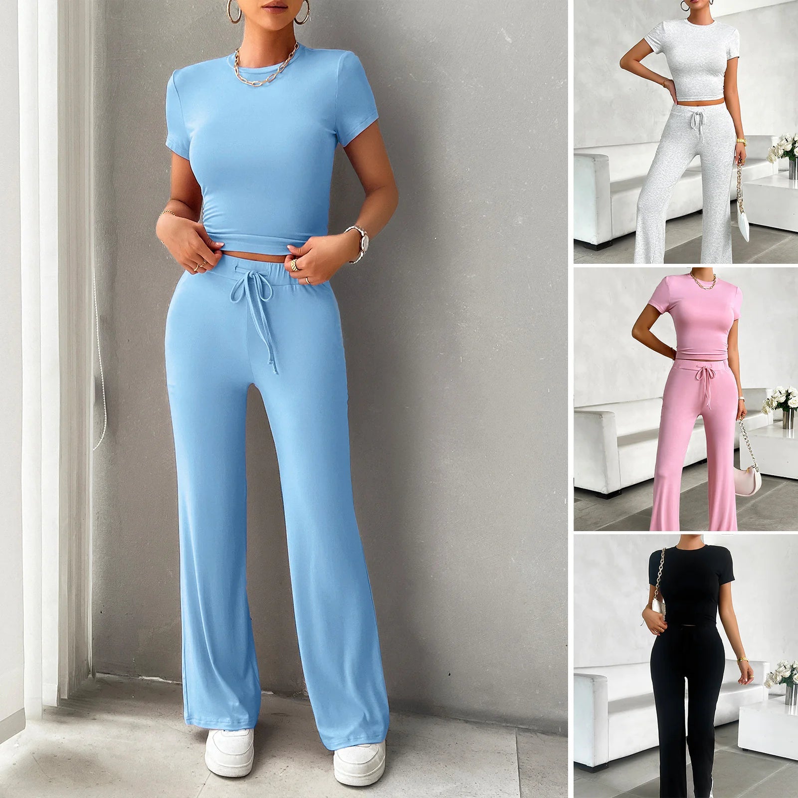 Round Neck Casual Set - SensorySoftShop
