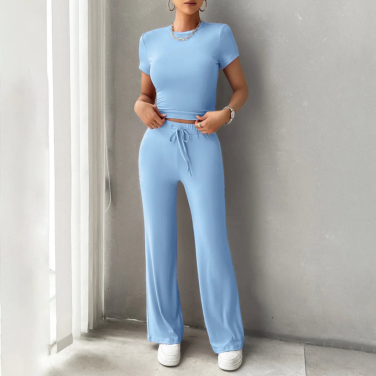 Round Neck Casual Set - SensorySoftShop