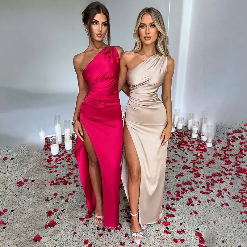 Satin Maxi Dress - SensorySoftShop