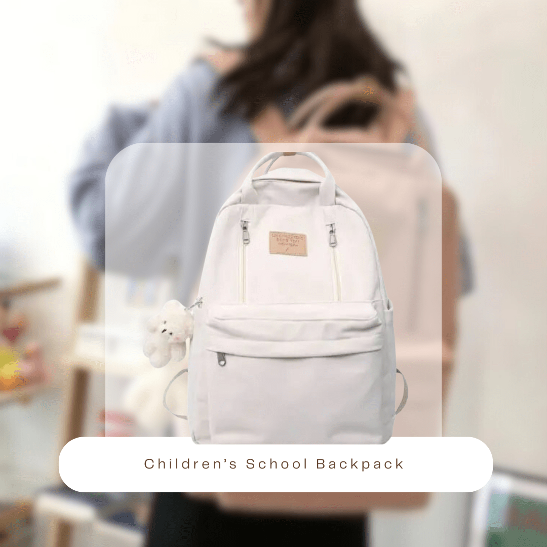 School Bag Double Zipper Tote – Stylish Utility for Every Day - SensorySoft