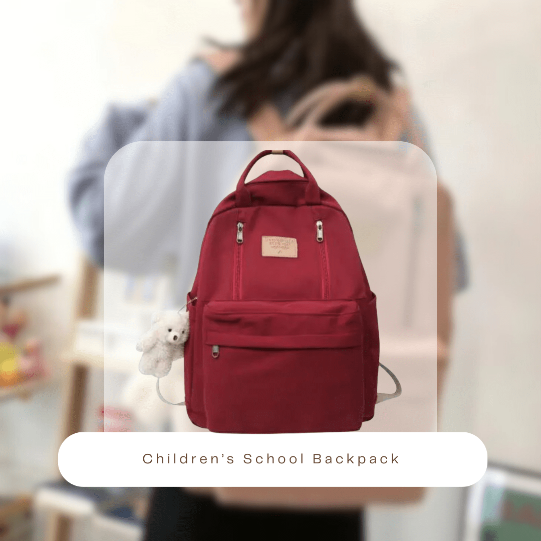 School Bag Double Zipper Tote – Stylish Utility for Every Day - SensorySoft