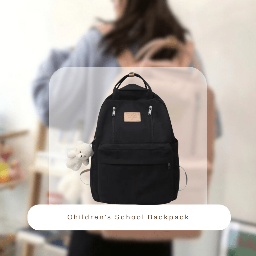 School Bag Double Zipper Tote – Stylish Utility for Every Day - SensorySoft