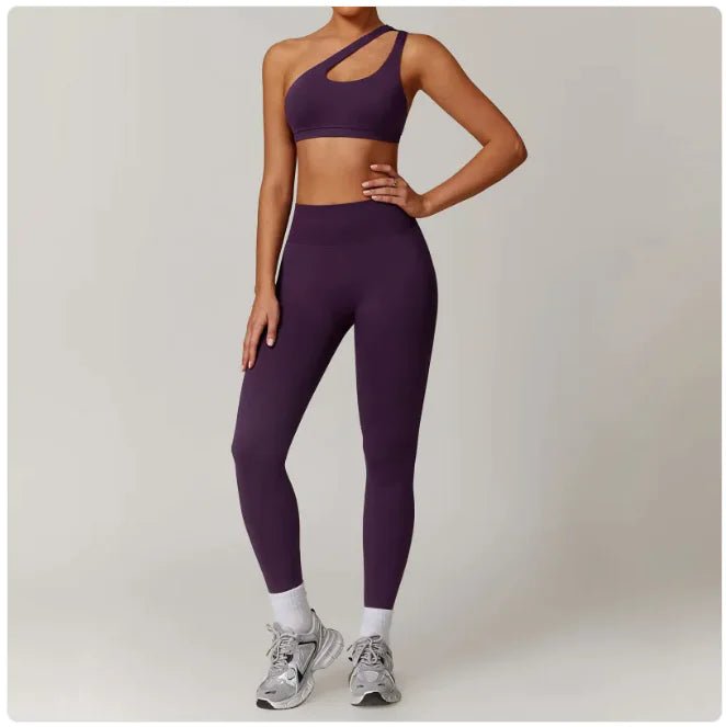 Seamless Backless Yoga Set – 2 - Piece Bra & Leggings - SensorySoft