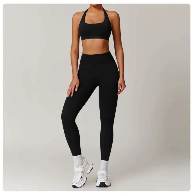 Seamless Backless Yoga Set – 2 - Piece Bra & Leggings - SensorySoft